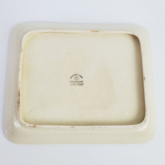 Vtg 50’s Marumon Ware 2-Tone Ombre Dainty Flower Top Hobnail 1 Pound Butterdish - Picture 9 of 10